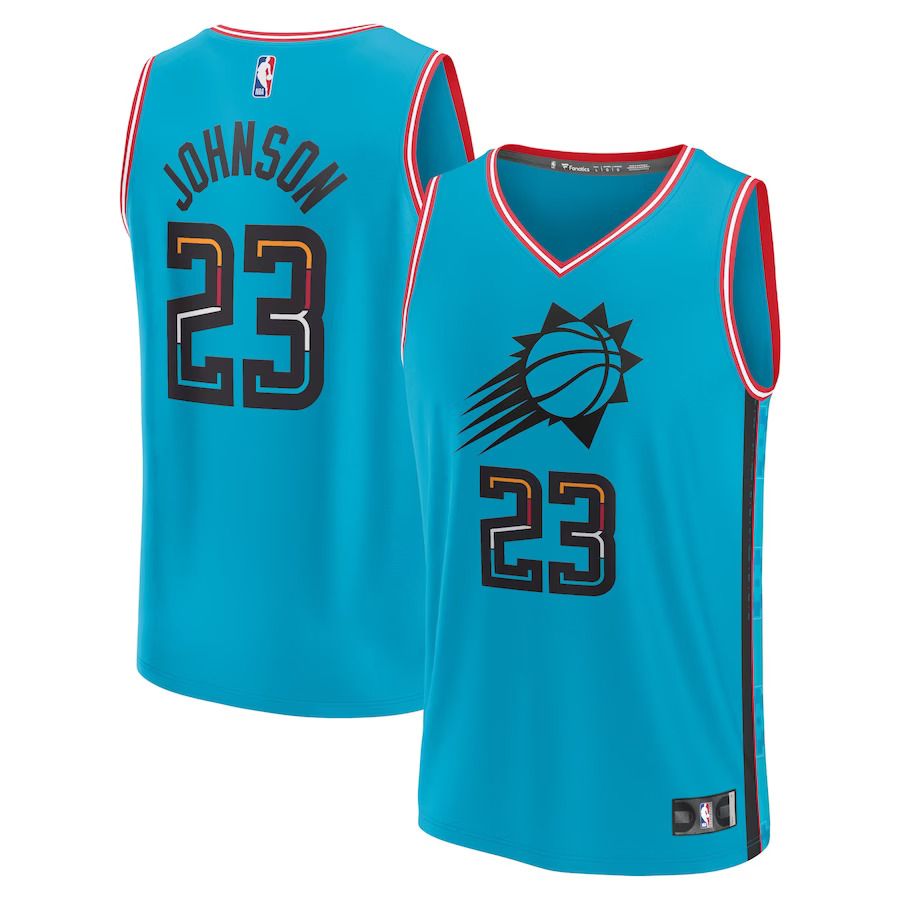 Men Phoenix Suns #23 Cameron Johnson Green Fanatics Branded City Edition 2022-23 Fastbreak NBA Jersey